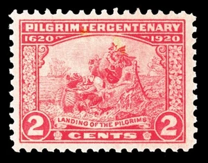 Scott 549 1920 2c Pilgrim Tercentenary Issue VF OG LH Cat $5.50 - Picture 1 of 1