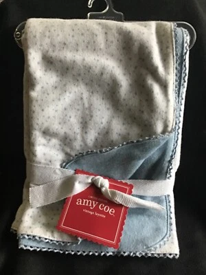 Manta bebé Amy Coe edición limitada estrellas azules y blancas 100 % algodón nueva con etiquetas Foto 1 de 2