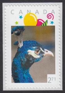 INDIAN BLUE PEAFOWL ** Picture Postage 2.71 - stamp MNH Canada 2022 [p22-01sn04 - Picture 1 of 2