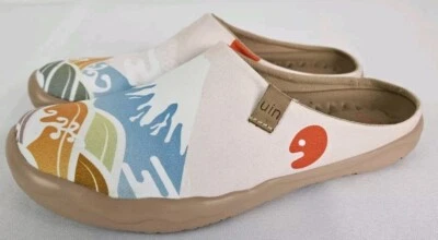 Mulas de lona UIN para mujer talla 8 con resorte en montaje Fuji W1122489 nuevas sin caja Foto 1 de 4