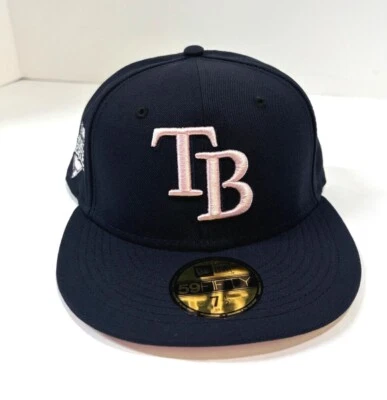 Tampa Bay Rays MLB NE Cooperstown 2008 World Series Fitted Hat-Navy - Image 1 of 4