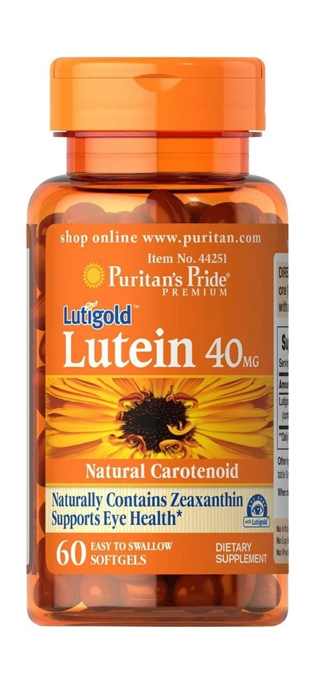 Puritan Lutein 044251 40mg with Zeaxanthin - 60 Softgels