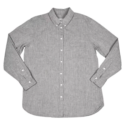 Blusa Equipment Mujer Mujer Mediana Gris Camisa Abotonada Preppy Carrera Top Foto 1 de 4