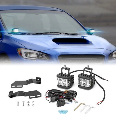 4'' 60W LED Ditch Lights+Mount+Wire For 12-20 Subaru Crosstrek /Impreza /WRX STI - Image 1 of 4