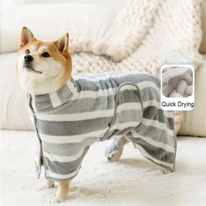 Water Absorption Bath Towels Quick Drying Puppy Robe Corgi Pet Clothes - Picture 1 of 14