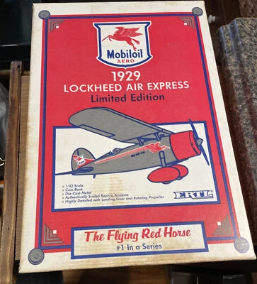 NIB Ertl #B122 1929 Mobiloil Aero Lockheed Air Express Die Cast Bank 1 In series - Image 1 of 4
