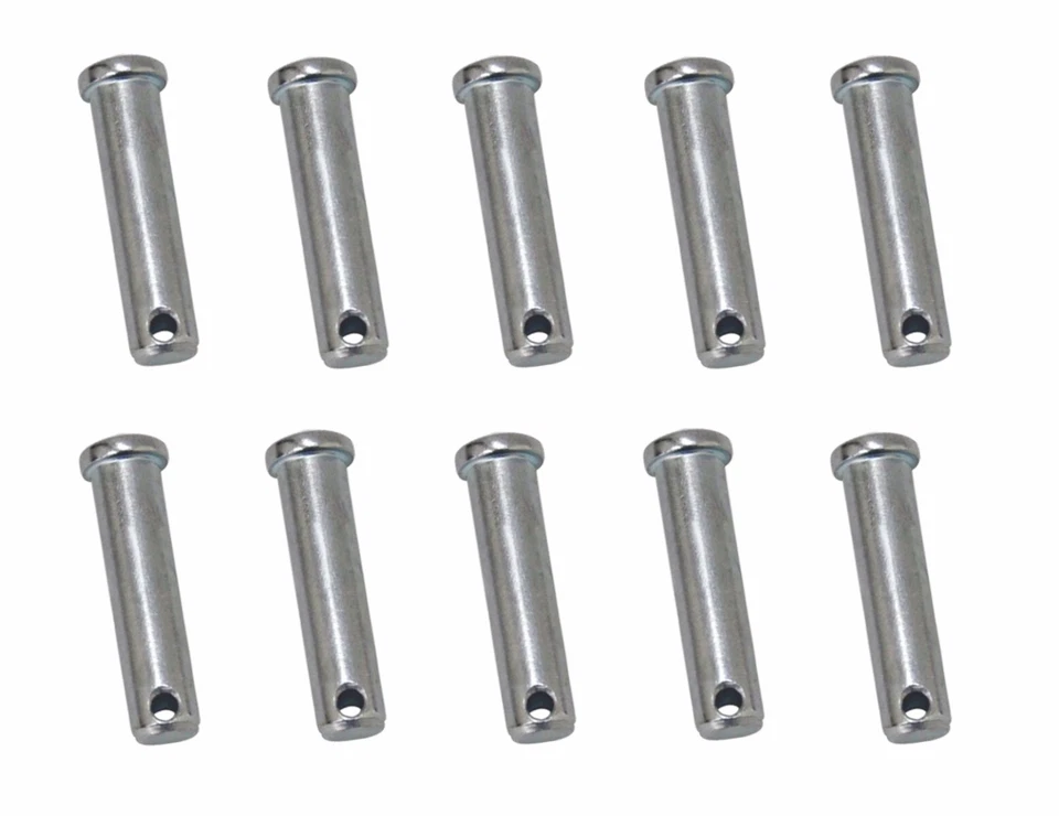 MANDYTOOLS 10 Clevis Pins Securing Fasteners for R Clips Split Pins - Dia: 8mm L: 50mm