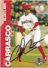 CARLOS CARRASCO Autographed Signed 2005 card Lakewood BlueClaws Phillies COA 