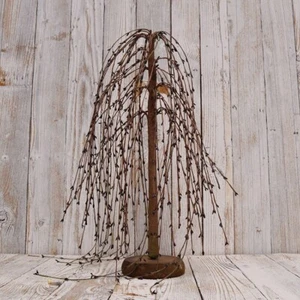 New Primitive Country Farmhouse PIP BERRY WILLOW TREE Black Berries 18" - Picture 1 of 1