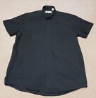 Clergy Tab Collar Shirt Black Short Sleeves Size 17 Cambridge Tailored Apparel