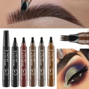 Microblading Tattoo Eyebrow 3D Liquid Ink Pen Waterproof 4 Fork Pencil Brow \ - Picture 1 of 20