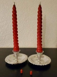 Vintage De Luxe permanent candle adjustable flame holiday red made in hong kong - Picture 1 of 10
