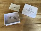 silver drop earings 925 butterfly &amp; stone boxed