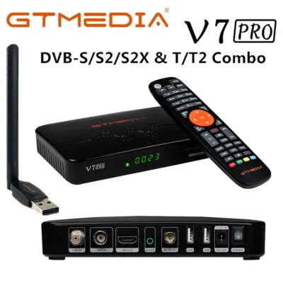 GTMEDIA 1080p HD Sat Terrestrial Combo Receiver DVB-S2/S2X/T2 USB for Recording  - Image 1 of 4