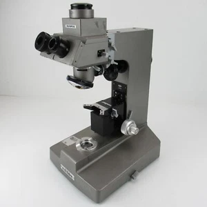 OLYMPUS VANOX MIKROSKOPGEHÄUSE MIT TRINOKULARKOPF - DEFEKT FÜR TEILE/REPARATUR - Bild 1 von 11