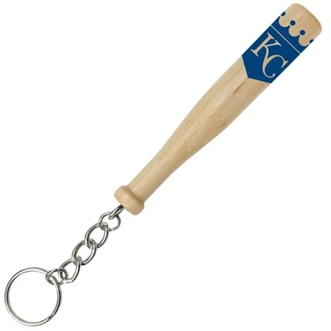 KANSAS CITY ROYALS MINI WOOD BASEBALL BAT KEYCHAIN KEY RING MLB LICENSED Cover