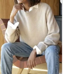 New Outerknown Women's Brown Cashmere /Wool Blend Sweater , Small $388 - Picture 1 of 9