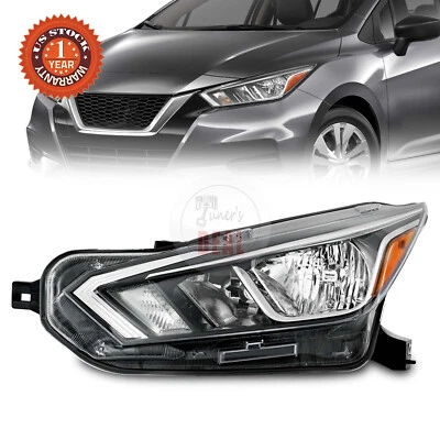 Conjunto de faros halógenos cromados para Nissan Versa S SV 2020-2022 conductor izquierdo Foto 1 de 4