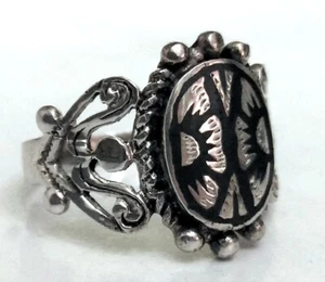 925 ECHT SILBER *** Ring Indianer Motiv Gr. 52, 54 - Picture 1 of 11