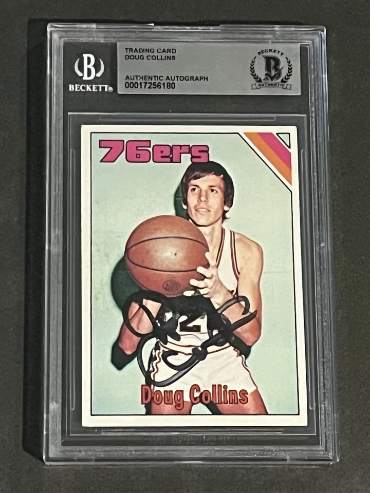 DOUG COLLINS 1975-76 TOPPS SIGNED AUTOGRAPHED CARD BECKETT BAS AUTHENTIC - Image 1 of 2