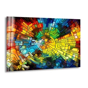 Diseño colorido de arte de pared de vitrales - Imagen 1 de 8