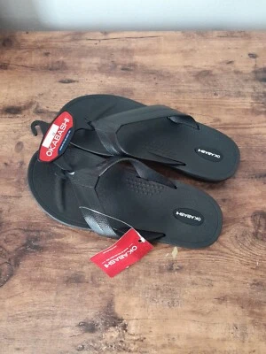 Mens Okabashi Voyager Black Sandal Shoes Summer Size 12 NWT Foto 1 de 4