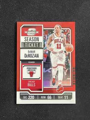 Demar Derozan 2023-24 Panini Contenders Optic Season Ticket Red #5 - Image 1 of 2