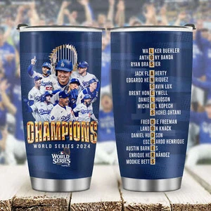 Los Angeles Dodgers 2024 World Series Champions Tumbler - Picture 1 of 4