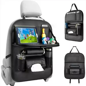 Leather Car Seat Back Holder Organizer Storage New Auto Bag Accessory Black - Picture 1 of 7