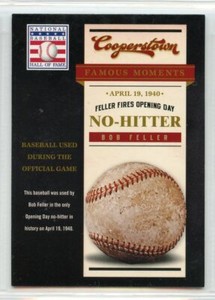 2012 Panini Cooperstown Famous Moments - #16 - Bob Feller - Cleveland Indians