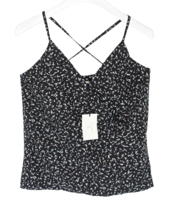 Blusa feminina GANT com alça estampada Reino Unido 12 mistura de cetim cruzada e transversal às costas - Imagem 1 de 4