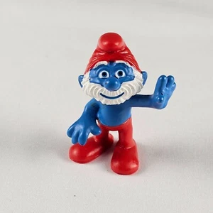 Papa Smurf Figure 2012 Schleich Mint RARE D-73527 Papa Smurf Waving Germany 📈💎 - Picture 1 of 2