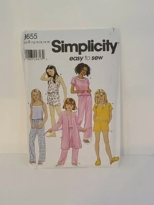 Simplicity Mädchen Loungeware/PJs Muster 9655 UNGESCHNITTEN Größen 7,8,10,12,14,16 - Bild 1 von 5