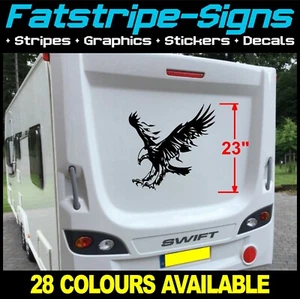 EAGLE HEAD FREE BIRD HAWK CARAVAN STICKERS GRAPHICS DECALS MOTORHOME CAMPER VAN - Picture 1 of 2