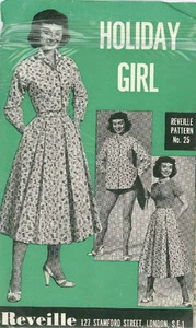 Vestido vintage para una niña de vacaciones patrón de costura Reveille 25 talla 34" - Imagen 1 de 1