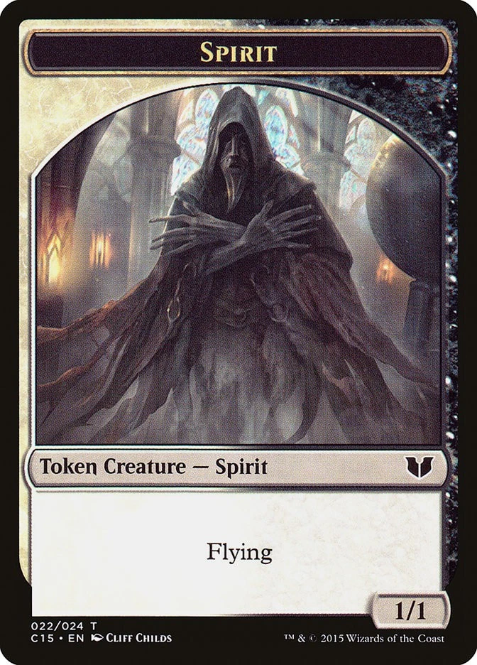 4x Spirit (multi-color) / Zombie Token - NM/LP - Commander 2015 - SPARROW MAGIC - Image 1 of 2
