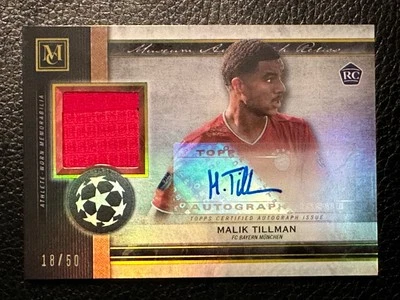 HOT 2020 Museum UEFA Malik Tillman Auto Relics RC Patch  #18/50 - Image 1 of 2