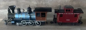 G Scale Bachmann GOLD RUSH 4-6-0 STEAM LOCOMOTIVE #14 ENGINE & Caboose Car - Picture 1 of 18