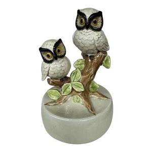 Otagiri Owls Tree Perched Music Box "Some Enchanted Evening" Dated 1979 Tested - Picture 1 of 5