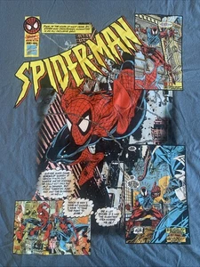 NEU Marvel Spider-Man Scarlet Spider Venom Comic Panel Grafik T-Shirt Größe L - Bild 1 von 8