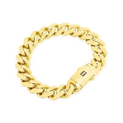 10K Yellow Gold Miami Cuban Royal Monaco Chain Bracelet 5mm-20mm 6" 7" 8" 9" - Image 1 of 4