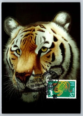 3895c Chinese Lunar New Year Tiger Maxi Card w/pictorial Cancel - Image 1 of 2
