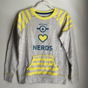 NEW Universal Studios Kids Medium Minion Despicable Me Crew Neck Sweatshirt - Picture 1 of 7