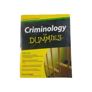 Criminology for Dummies by Steven Briggs Paperback Book 2009 - Picture 1 of 16