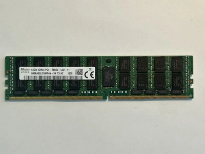 Hynix HMAA8GL7AMR4N-VK 64GB 4DRx4 PC4-2666V DDR4 Server RAM - Image 1 of 4