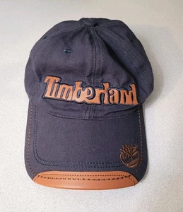 Vintage Timberland Navy Blue Snapback Hat Baseball Cap Made in USA - Picture 1 of 12