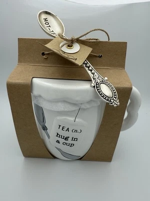 Juego de cuchara taza de té Mud Pie Hug in a Cup - Nuevo Foto 1 de 4