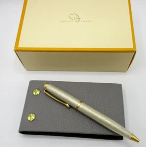 Flip Notepad Leather Cover 3x5" Refillable 142 Pages Graphic Image Gray - Picture 1 of 5