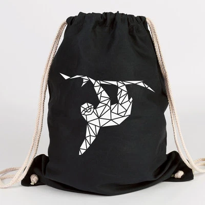 JUNIWORDS Turnbeutel "Origami Faultier" verschiedene Farben Geschenk Tasche