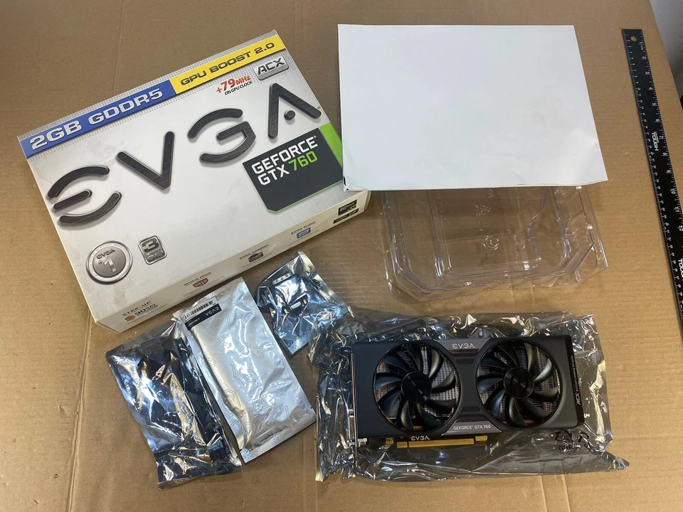 EVGA Nvidia GeForce GTX 760 SC ACX 2GB GDDR5 Graphics Card Box New - Image 1 of 4